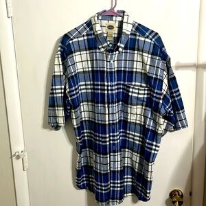 Austin clothing company men’s shirt size extra large, short sleeve plaid